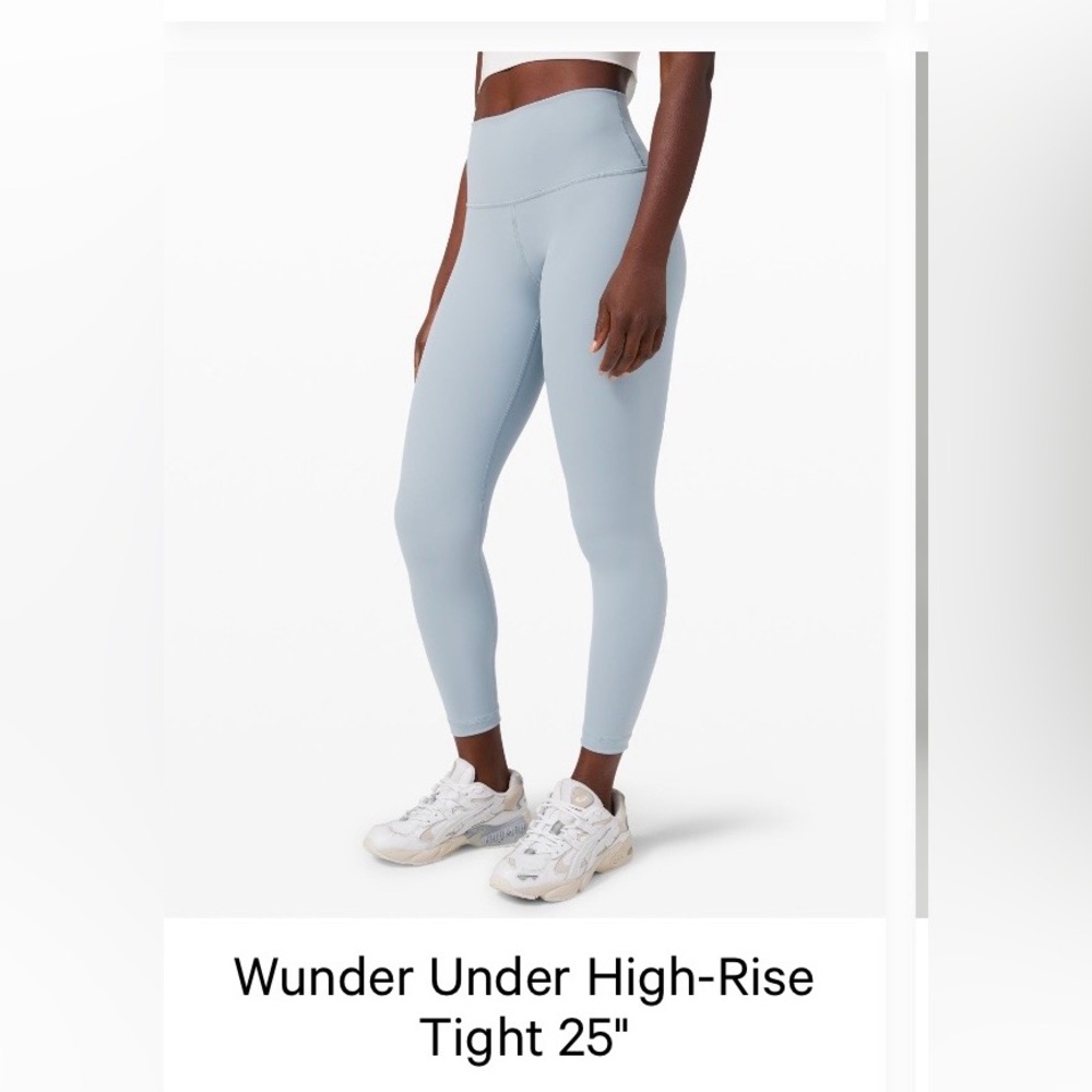 Lululemon Wunder Under High-Rise Tight 25 in Chambray (Blue Grey) Size 8